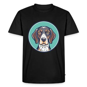 Braque allemand à poil court chien race dessin animé drôle - T-shirt Premium bio Homme - noir - Devant - Nico (187cm)