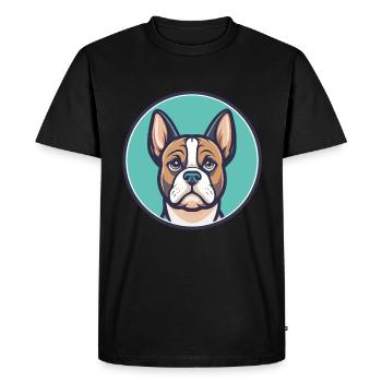 Grand Anglo Francais Tricolore Dog Breed Cartoon - Men's Premium Organic T-Shirt - black - Front - Nico (187cm)