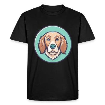 Grand Fauve De Bretagne Dog Breed Cartoon Kawaii - Men's Premium Organic T-Shirt - black - Front - Nico (187cm)