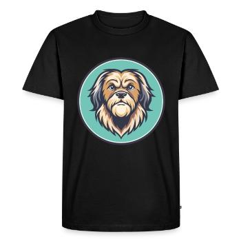 Griffon Nivernais Chien Race Dessin animé Kawaii Clipart - T-shirt Premium bio Homme - noir - Devant - Nico (187cm)