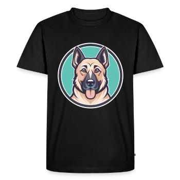 Kangal berger chien race dessin animé Kawaii Clipart - T-shirt Premium bio Homme - noir - Devant - Nico (187cm)