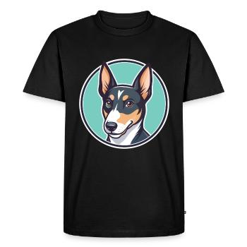 Terrier japonais chien race dessin animé Kawaii Clipart - T-shirt Premium bio Homme - noir - Devant - Nico (187cm)
