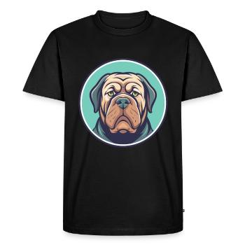 Neapolitan Mastiff Dog Breed Cartoon Kawaii - Men's Premium Organic T-Shirt - black - Front - Nico (187cm)