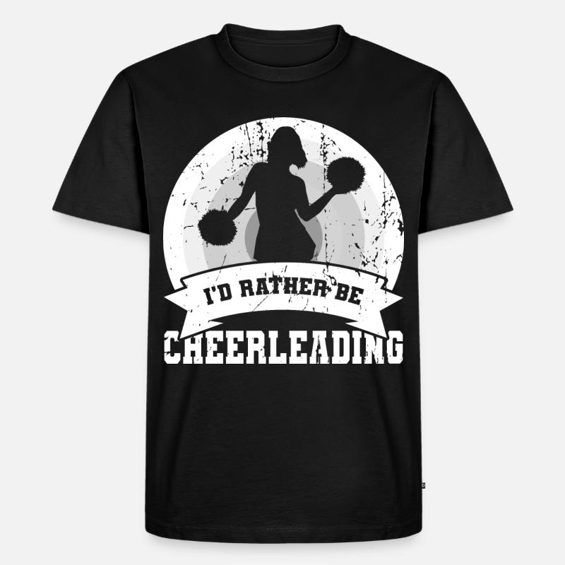 I’d Rather Be Cheerleading - Männer Premium Bio T-Shirt - Schwarz