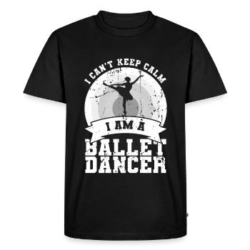 I'm a ballet dancer - Men's Premium Organic T-Shirt - black - Front - Nico (187cm)