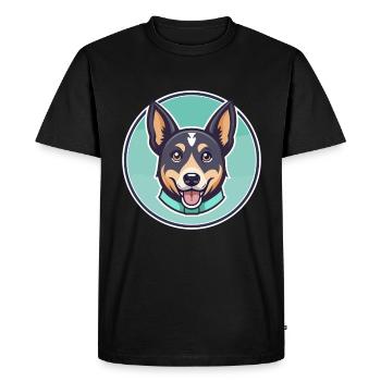 Perro Majorero Race Chien Dessin Animé Kawaii Clipart - T-shirt Premium bio Homme - noir - Devant - Nico (187cm)