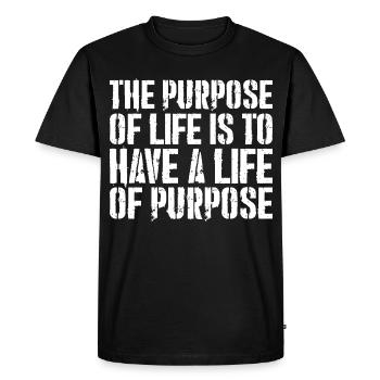 Le but de la vie est d’avoir une vie de but - T-shirt Premium bio Homme - noir - Devant - Nico (187cm)
