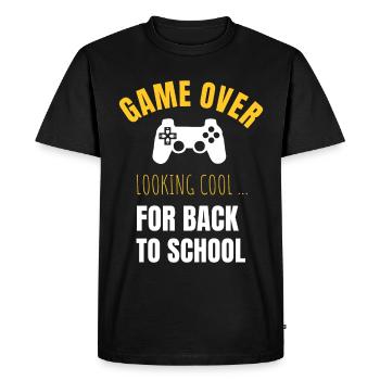 Start of school - Men's Premium Organic T-Shirt - black - Front - Nico (187cm)