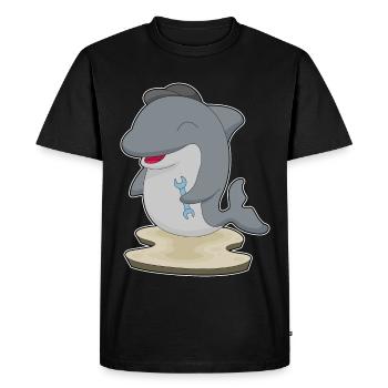 Atelier de clé mécanique Delfin - T-shirt Premium bio Homme - noir - Devant - Nico (187cm)