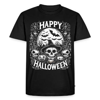 Joyeux halloween - T-shirt Premium bio Homme - noir - Devant - Nico (187cm)
