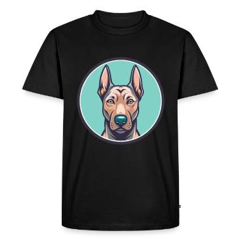 Thai Ridgeback Chien Race Dessin animé Kawaii Clipart - T-shirt Premium bio Homme - noir - Devant - Nico (187cm)