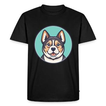 Thai Bangkaew Dog Breed Cartoon Kawaii Clipart Pet - Men's Premium Organic T-Shirt - black - Front - Nico (187cm)