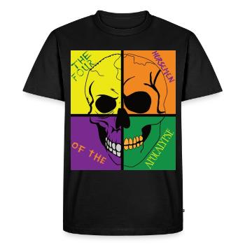 Crâne de l’Apocalypse - T-shirt Premium bio Homme - noir - Devant - Nico (187cm)