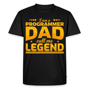 Programmer Father - Men's Premium Organic T-Shirt - black - Front - Nico (187cm)