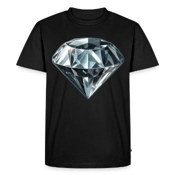 Precious Diamond Gemstone - Men's Premium Organic T-Shirt - black - Front - Nico (187cm)
