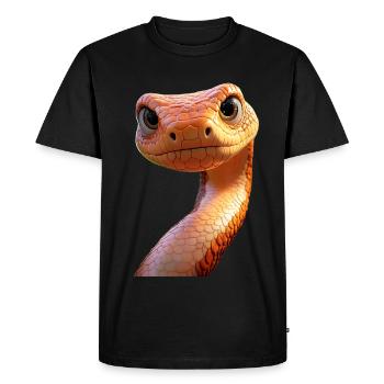 Serpent Python Cobra Mamba Serpent à sonnettes Serpent - T-shirt Premium bio Homme - noir - Devant - Nico (187cm)