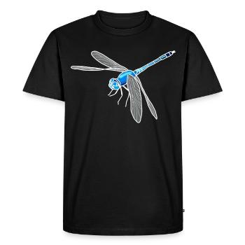 Libellule lineart - T-shirt Premium bio Homme - noir - Devant - Nico (187cm)