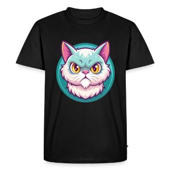 Selkirk Rex Cat Breed Cartoon Kawaii Animal Pet - Men's Premium Organic T-Shirt - black - Front - Nico (187cm)