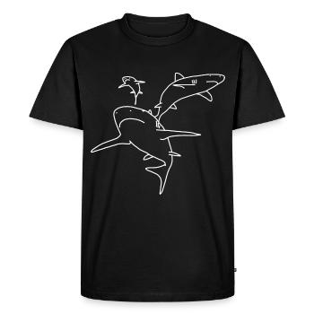 Sharks - Men's Premium Organic T-Shirt - black - Front - Nico (187cm)