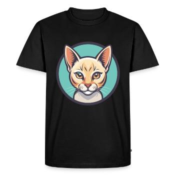 Burmilla Chat Race Dessin Animé Kawaii Animal Pet - T-shirt Premium bio Homme - noir - Devant - Nico (187cm)