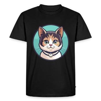 Munchkin Chat Race Dessin Animé Kawaii Animal Pet - T-shirt Premium bio Homme - noir - Devant - Nico (187cm)