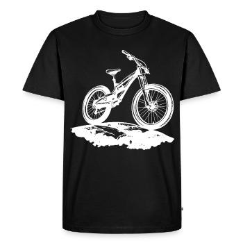 Vététiste - T-shirt Premium bio Homme - noir - Devant - Nico (187cm)