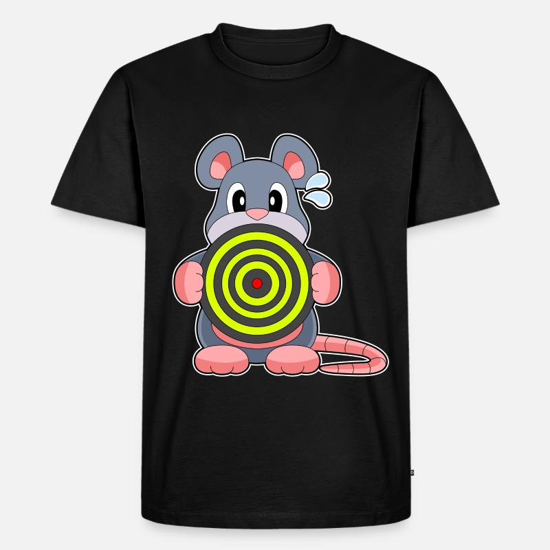 Maus Dart Dartpfeil - Männer Premium Bio T-Shirt - Schwarz