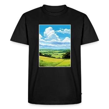 Cranborne Chase Aonb Affiche de voyage Souvenir WPA - T-shirt Premium bio Homme - noir - Devant - Nico (187cm)