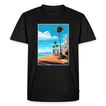 Agadir Maroc Voyage Affiche Souvenir Peinture WPA - T-shirt Premium bio Homme - noir - Devant - Nico (187cm)