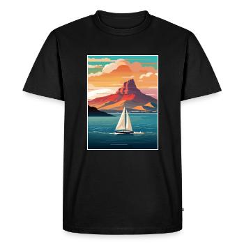 Cape Town Afrique du Sud Affiche de voyage Souvenir WPA - T-shirt Premium bio Homme - noir - Devant - Nico (187cm)
