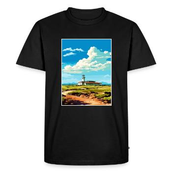 Affiche de voyage Robben Island Afrique du Sud Souvenir - T-shirt Premium bio Homme - noir - Devant - Nico (187cm)