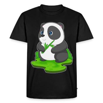 Panda Bamboo - Men's Premium Organic T-Shirt - black - Front - Nico (187cm)