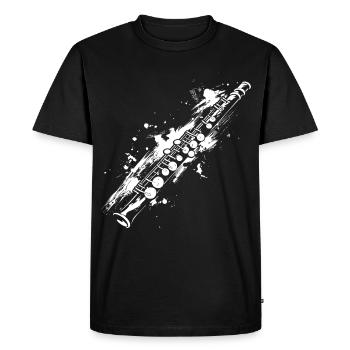 Flute - Men's Premium Organic T-Shirt - black - Front - Nico (187cm)