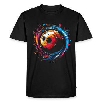 Vintage Bowling Retrowave - T-shirt Premium bio Homme - noir - Devant - Nico (187cm)