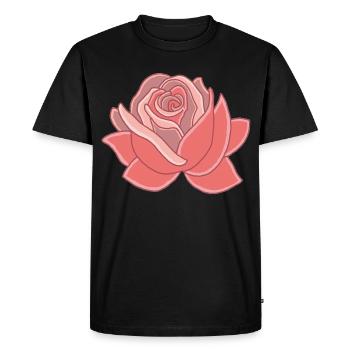 Heart of the Rose - Men's Premium Organic T-Shirt - black - Front - Nico (187cm)