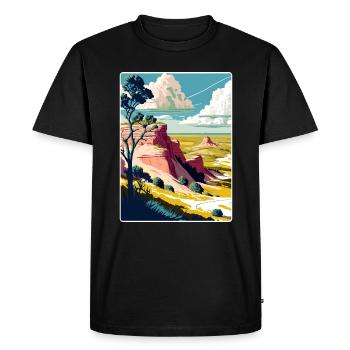 Affiche de voyage du parc national Theodore Roosevelt WPA - T-shirt Premium bio Homme - noir - Devant - Nico (187cm)
