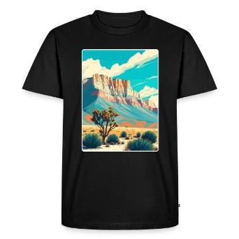 Affiche de voyage du parc national des montagnes de Guadalupe - T-shirt Premium bio Homme - noir - Devant - Nico (187cm)