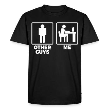 Software Engineer Stick Figures - Men's Premium Organic T-Shirt - black - Front - Nico (187cm)