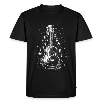 Ukulele Sketch - Men's Premium Organic T-Shirt - black - Front - Nico (187cm)