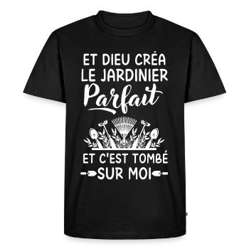 Humour jardinage jardin jardiner - T-shirt Premium bio Homme - noir - Devant - Nico (187cm)