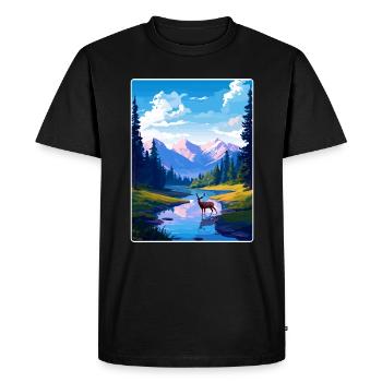 Parc national Banff Canada Affiche de voyage souvenir - T-shirt Premium bio Homme - noir - Devant - Nico (187cm)