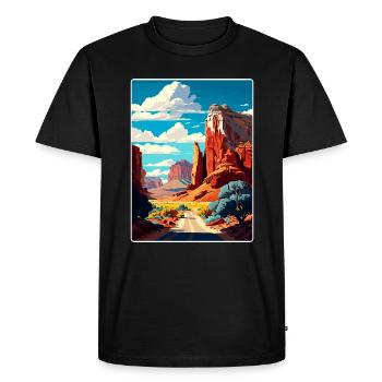 Affiche de voyage souvenir du parc national de Capitol Reef - T-shirt Premium bio Homme - noir - Devant - Nico (187cm)