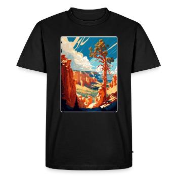 Affiche de voyage souvenir du parc national de Bryce Canyon - T-shirt Premium bio Homme - noir - Devant - Nico (187cm)