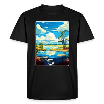 Everglades National Park Travel Poster Souvenir - Men's Premium Organic T-Shirt - black - Front - Nico (187cm)