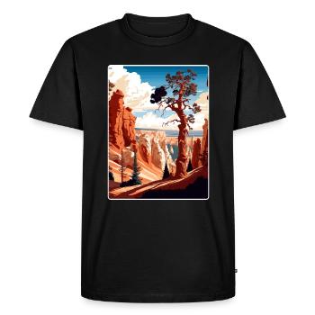 Affiche de voyage souvenir du parc national de Bryce Canyon - T-shirt Premium bio Homme - noir - Devant - Nico (187cm)