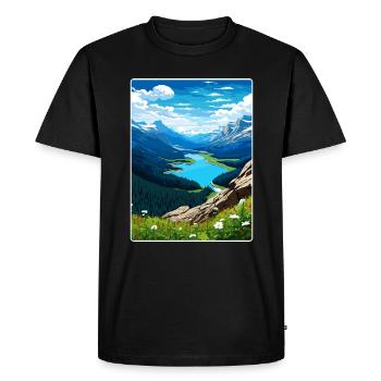 Parc national Banff Canada Affiche de voyage souvenir - T-shirt Premium bio Homme - noir - Devant - Nico (187cm)