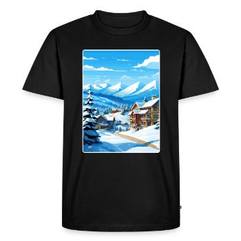Vail station de ski Ski Voyage Poster Souvenir WPA - T-shirt Premium bio Homme - noir - Devant - Nico (187cm)