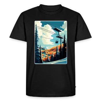 Vail station de ski Ski Voyage Poster Souvenir WPA - T-shirt Premium bio Homme - noir - Devant - Nico (187cm)