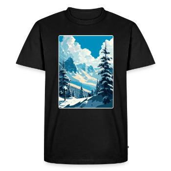 St Anton ski ski vintage voyage affiche souvenir - T-shirt Premium bio Homme - noir - Devant - Nico (187cm)