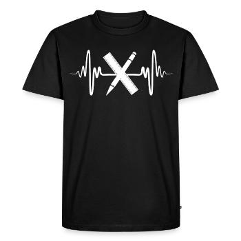 Architect heartbeat - Men's Premium Organic T-Shirt - black - Front - Nico (187cm)